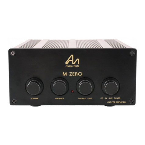 Audio Note M Zero User manual