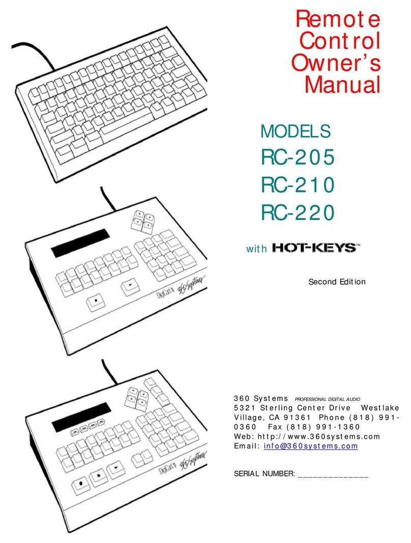 360 Systems RC-205 owner's manual