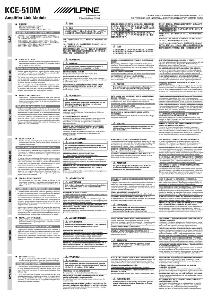 Alpine KCE-510M user manual
