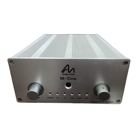 Audio Note M-One Remote Technical manual