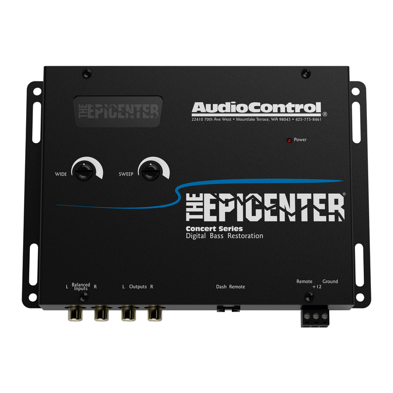 Audio Control EPICENTER User manual