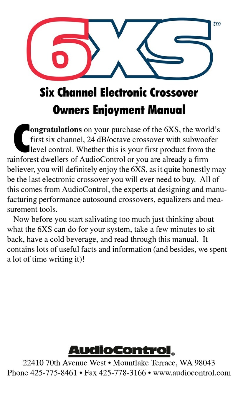 Audio Control 6XS User manual