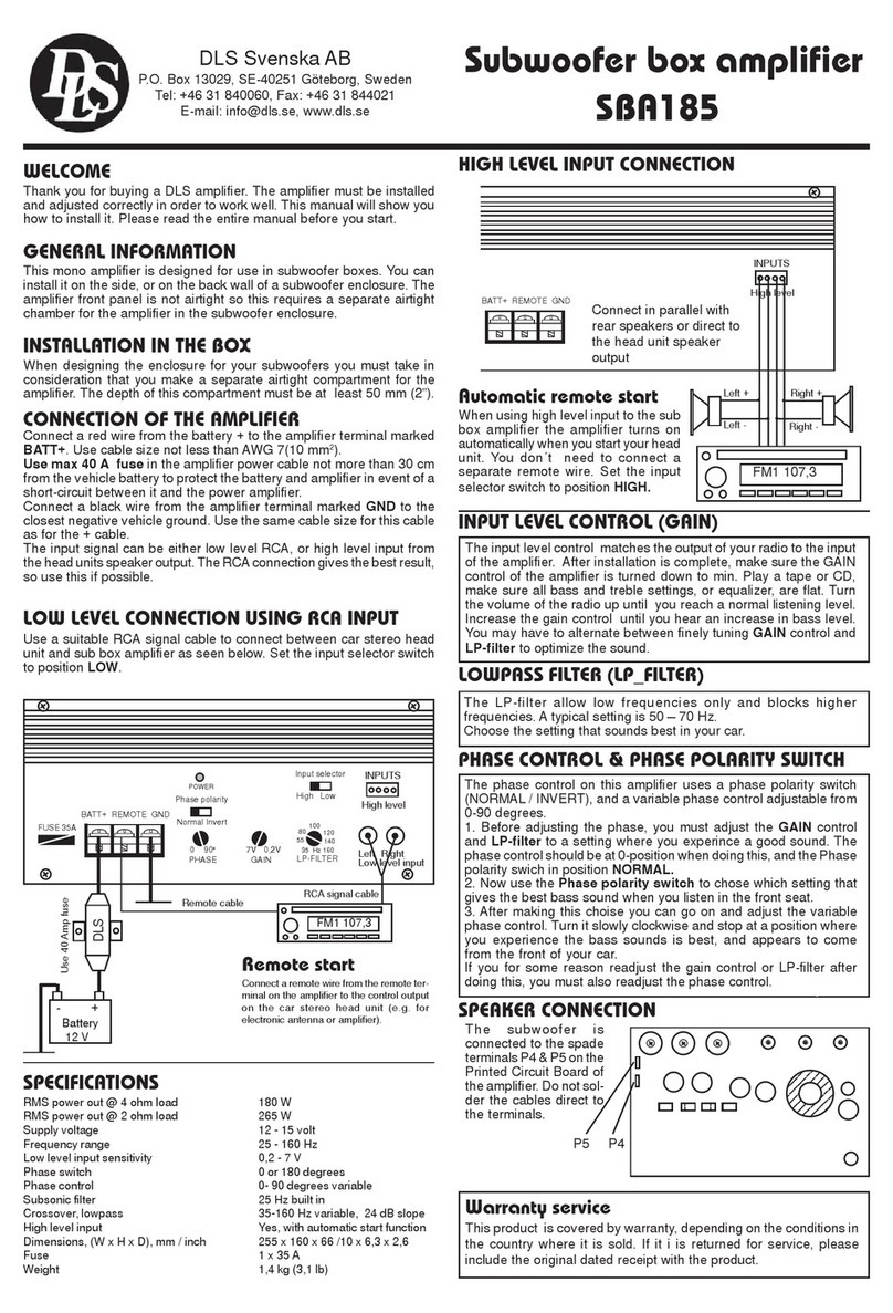 DLS SBA185 manual&nbsp;