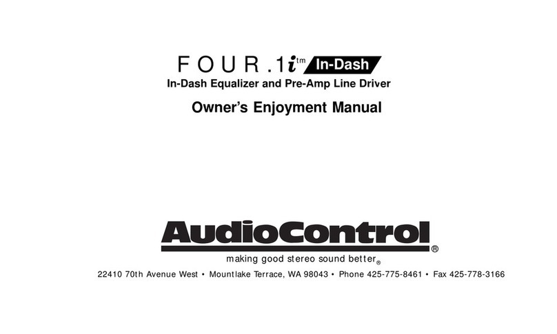Audio Control FOUR.1i owner's manual