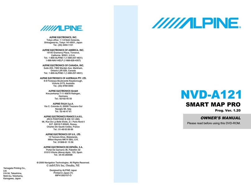 Alpine NVD-A121SMART MAP PRO User manual
