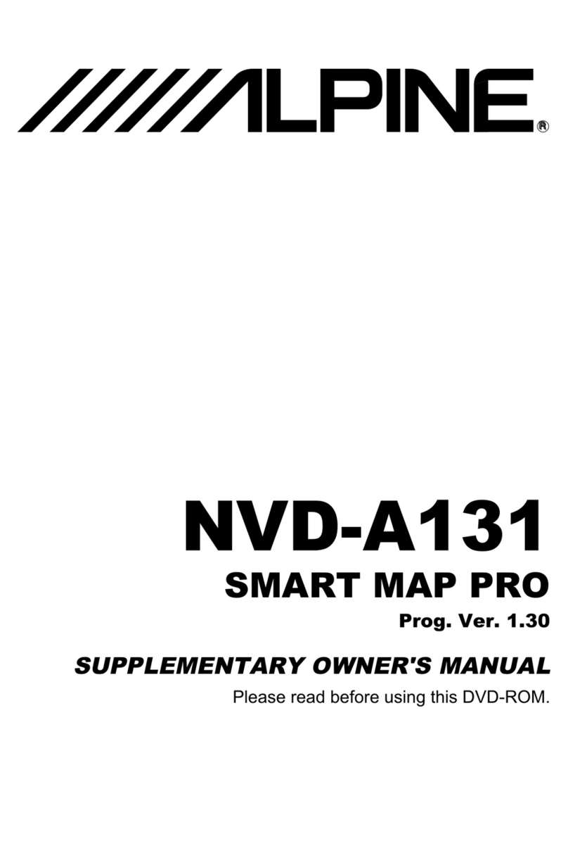 Alpine NVD-A131 SMART MAP PRO owner's manual