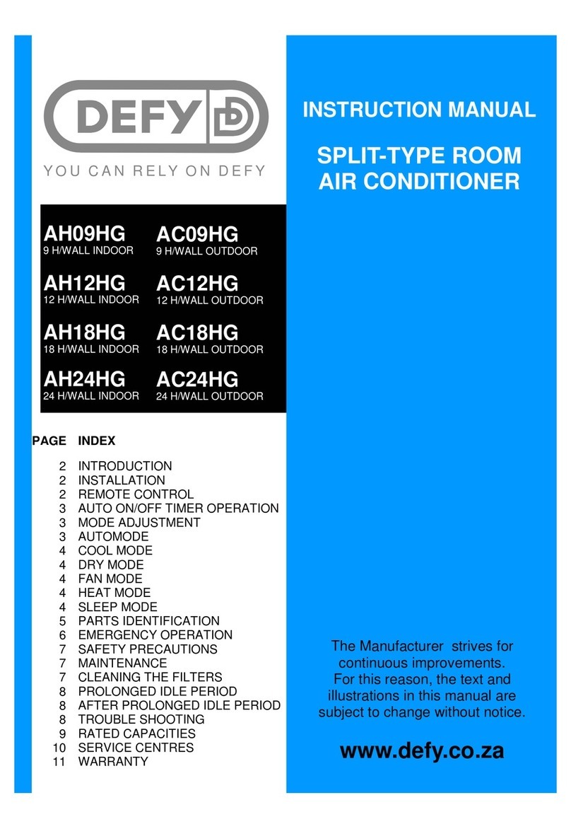 Defy AH09HG User manual