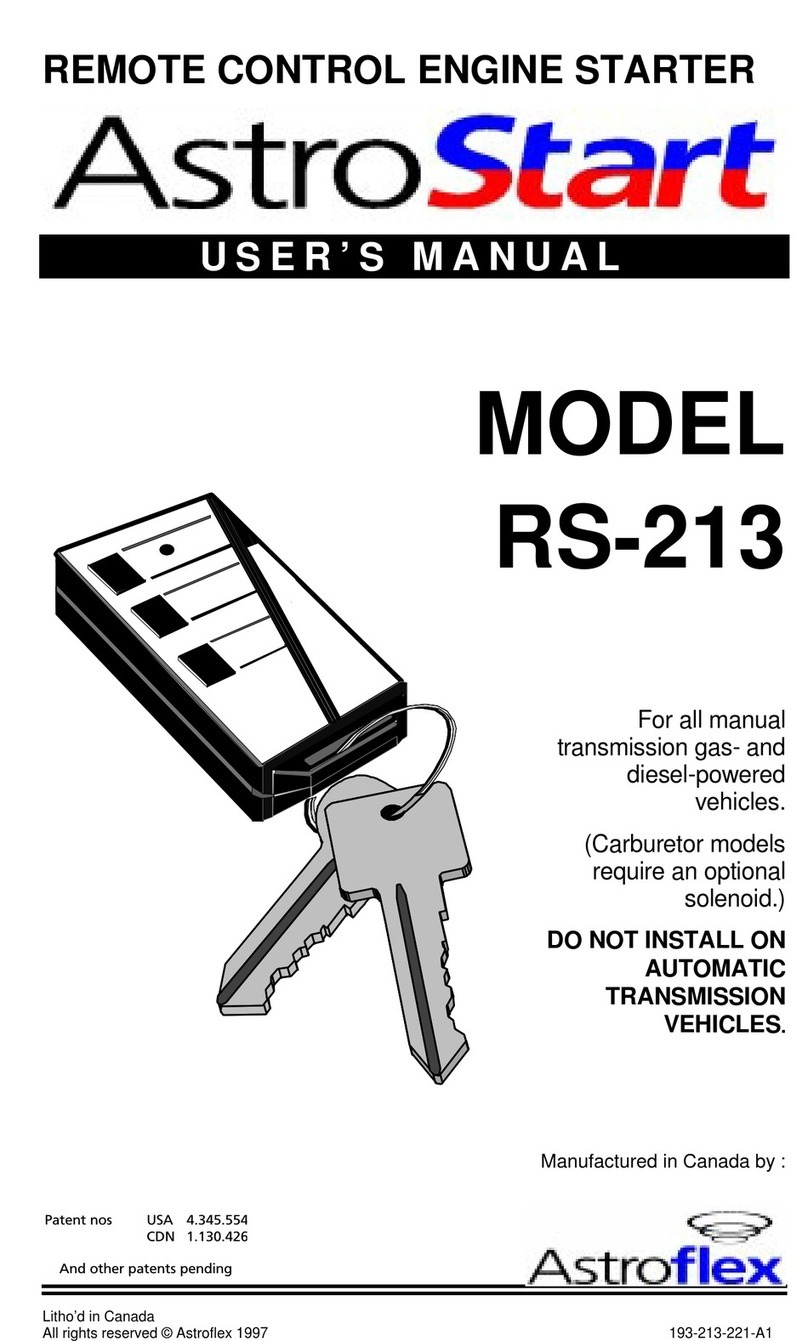 AstroStart RS-213 user manual