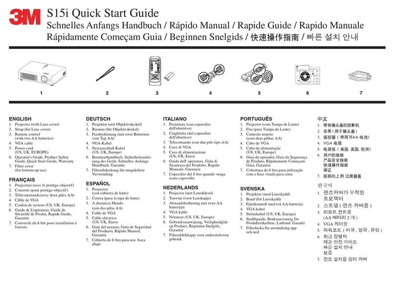 3M S15I - Digital Projector SVGA LCD User manual
