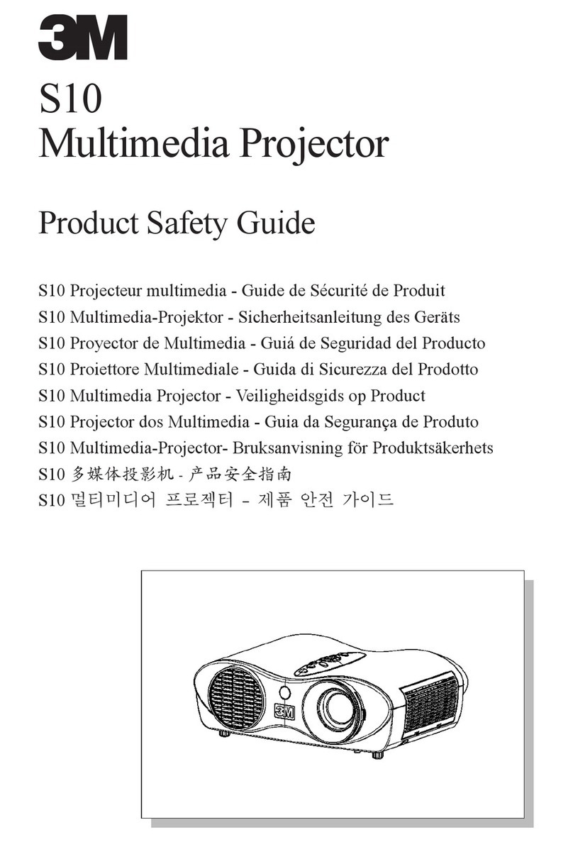3M Multimedia Projector S10 Safety guide