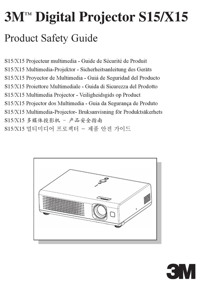 3M Multimedia Projector S15 Operating manual