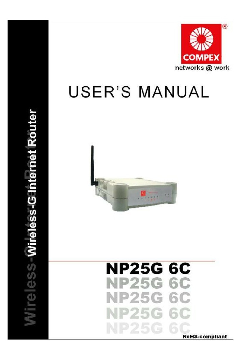 Compex Wireless-G Internet Router NP25G 6C user manual