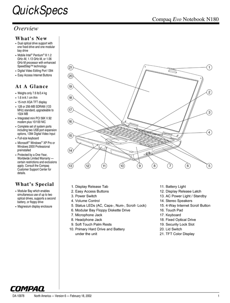 Compaq Evo N180 User manual Compaq Evo N180 User manual