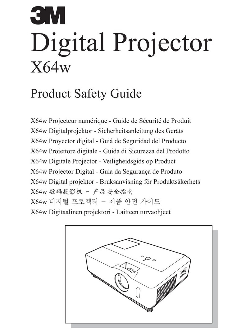 3M X64W - Digital Projector XGA LCD Safety guide