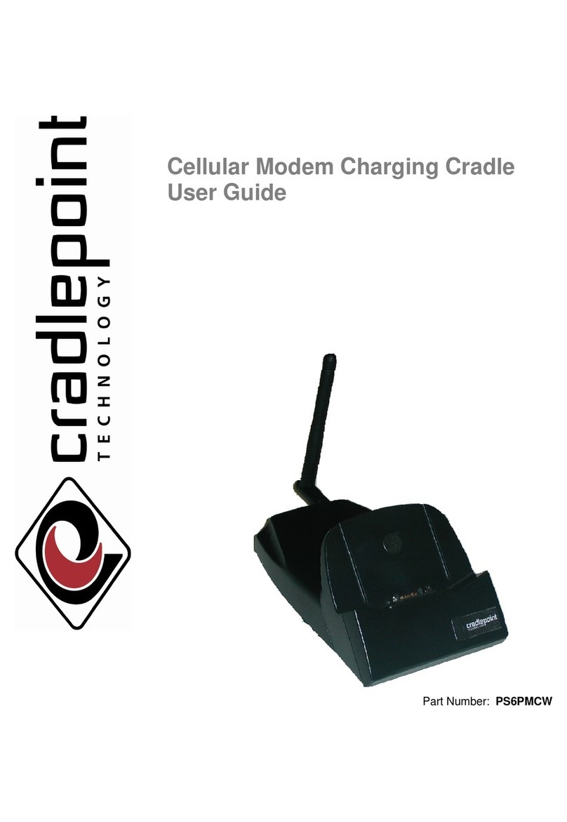 Cradlepoint Cellular Modem Charging Cradle PS6PMCW User manual