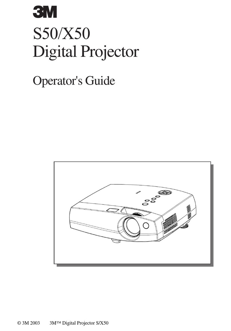 3M Multimedia Projector S50 Manual