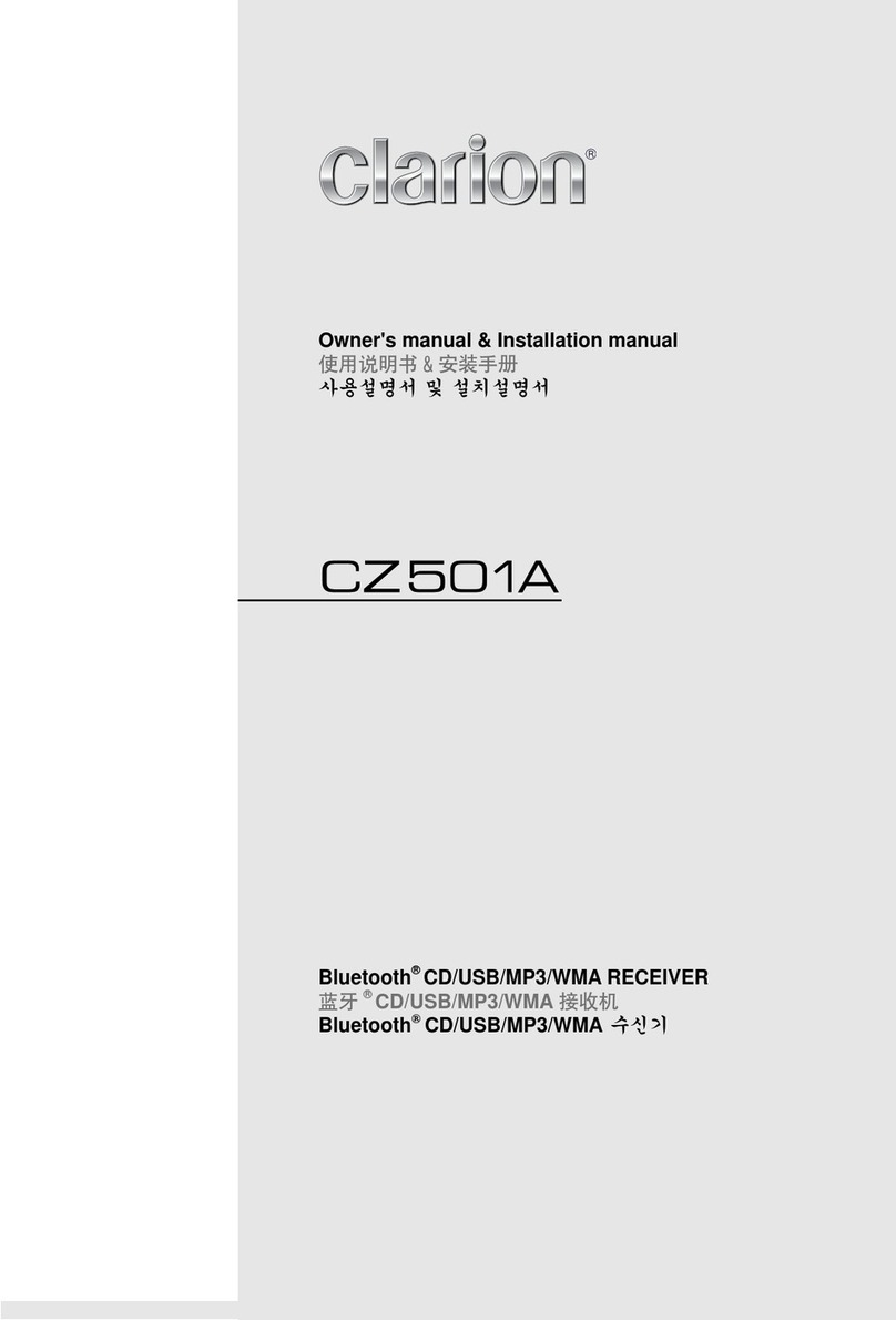 Clarion CZ501A owner's manual