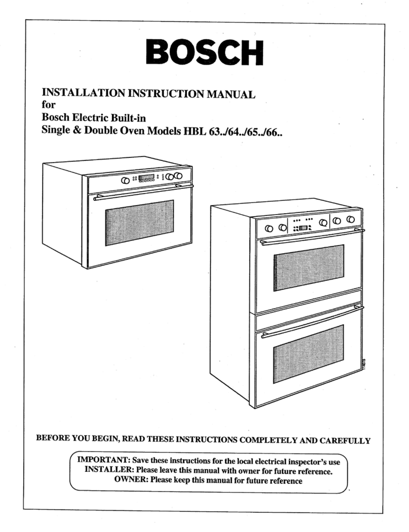 Bosch HBL 632A UC Installation instructions manual