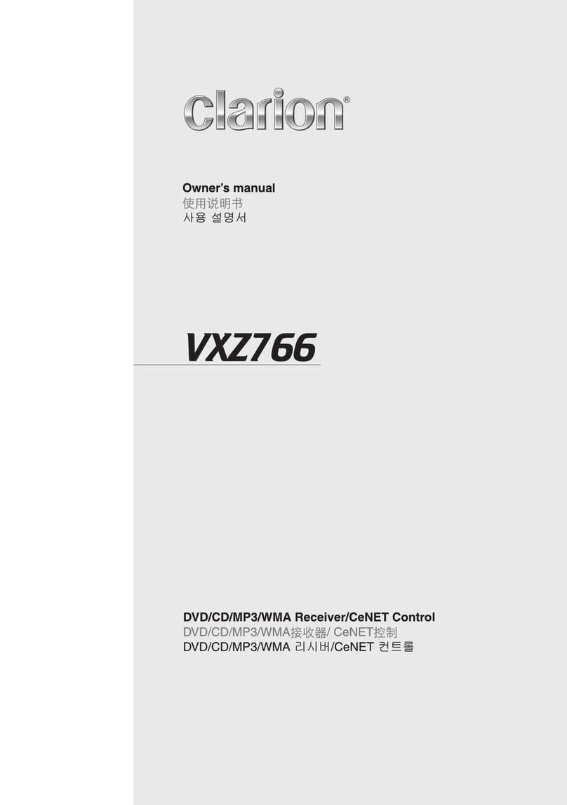 Clarion VXZ766 User manual