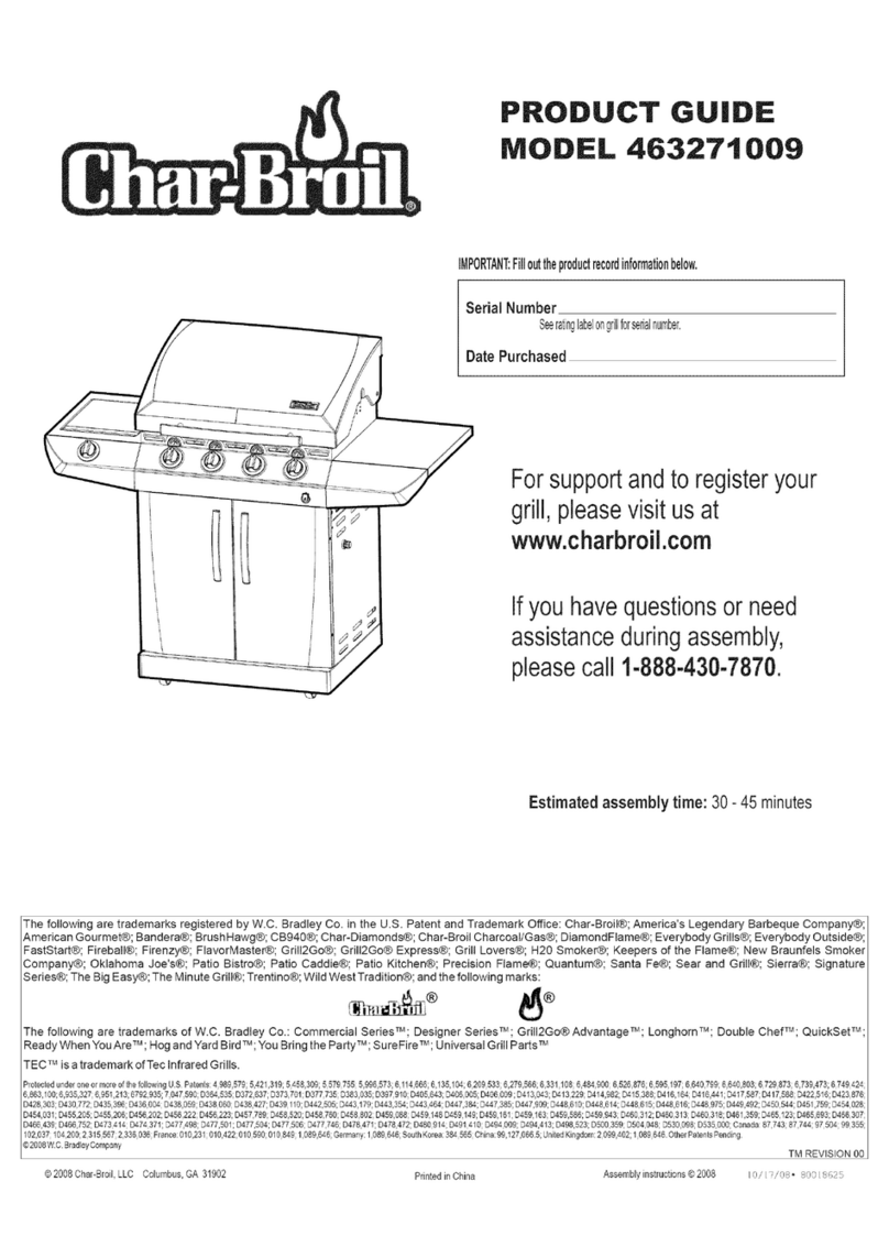 Char-Broil 463271009 User manual