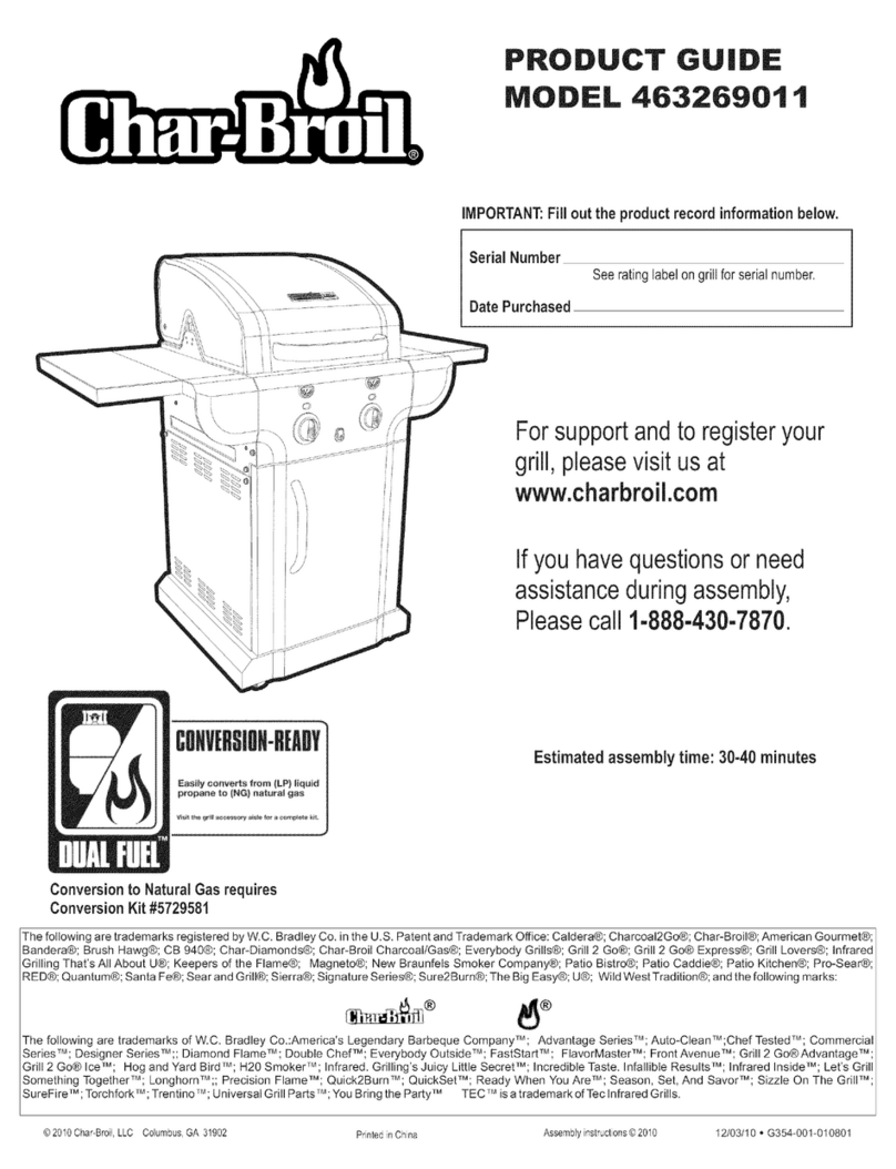 Char-Broil 463269011 Product guide