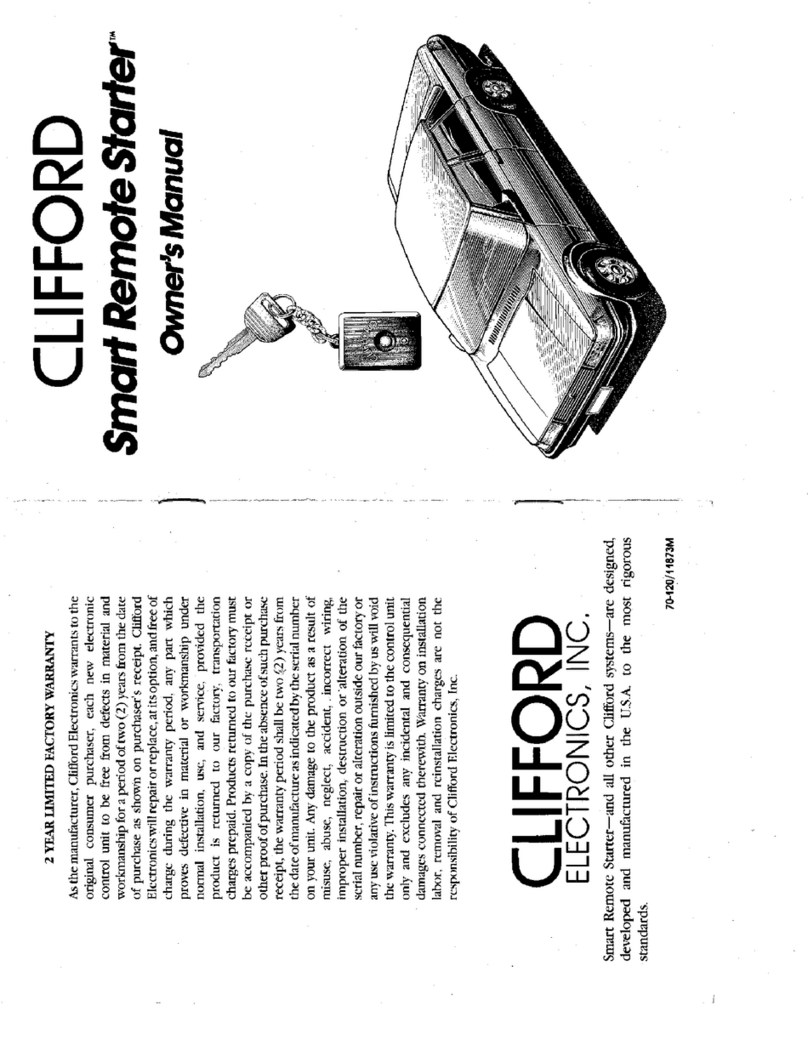 Clifford Smart Remote Starter owner's manual