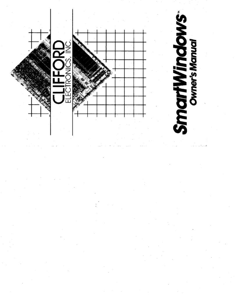 Clifford SmartWindows owner's manual Clifford SmartWindows owner's manual