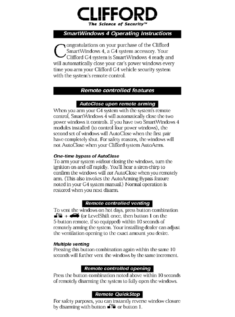 Clifford SmartWindows 4 owner's manual