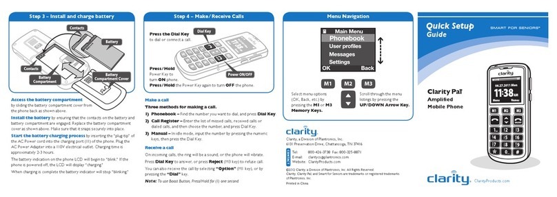 Clarity Clarity Pal User manual Clarity Clarity Pal User manual