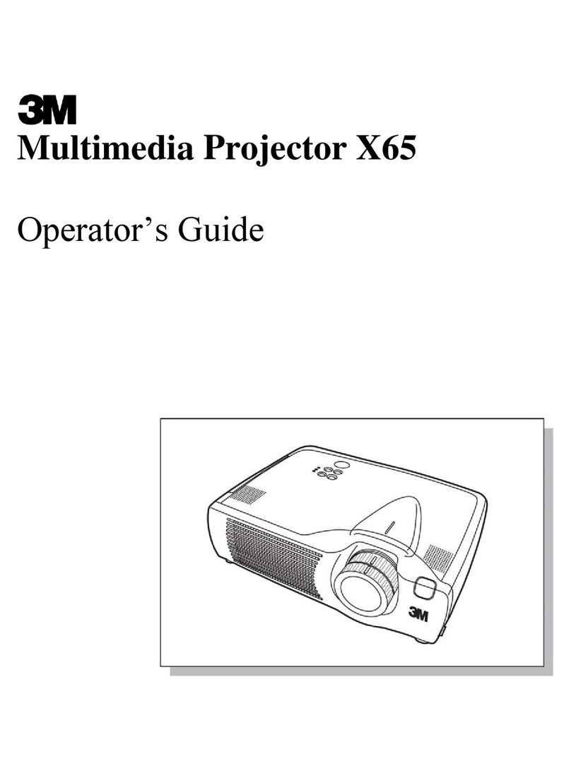 3M Multimedia Projector X65 Manual