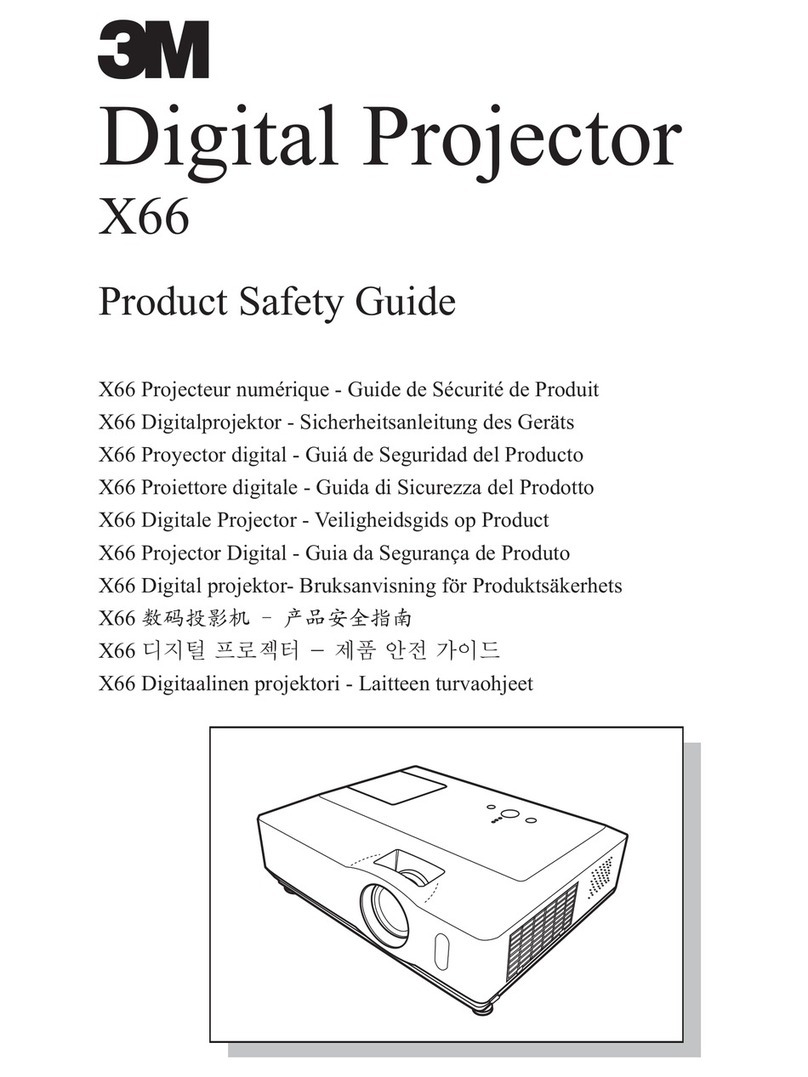 3M X66 - Digital Projector XGA LCD Operating manual
