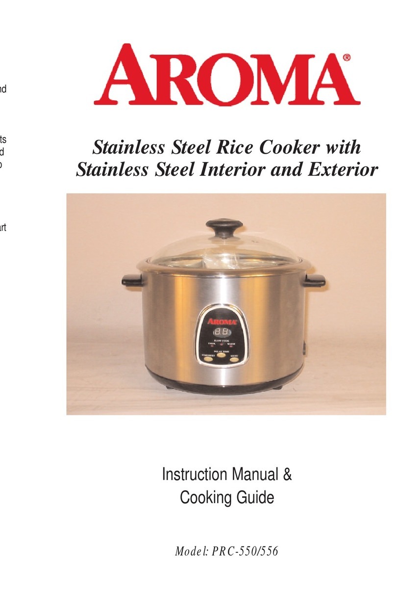 Aroma PRC-550 Instruction manual & cooking guide