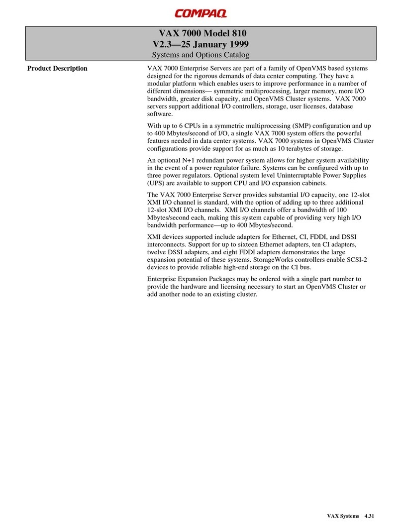 Compaq VAX 7000 User manual