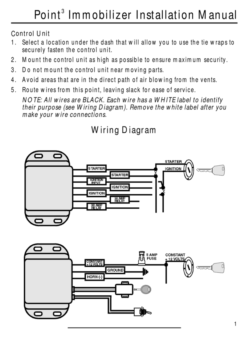 Avital Point 3 Immobilizer installation manual