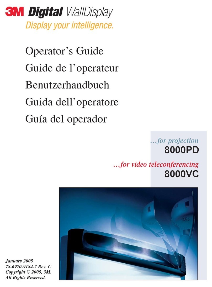 3M WallDisplay 8000PD Operator's guide