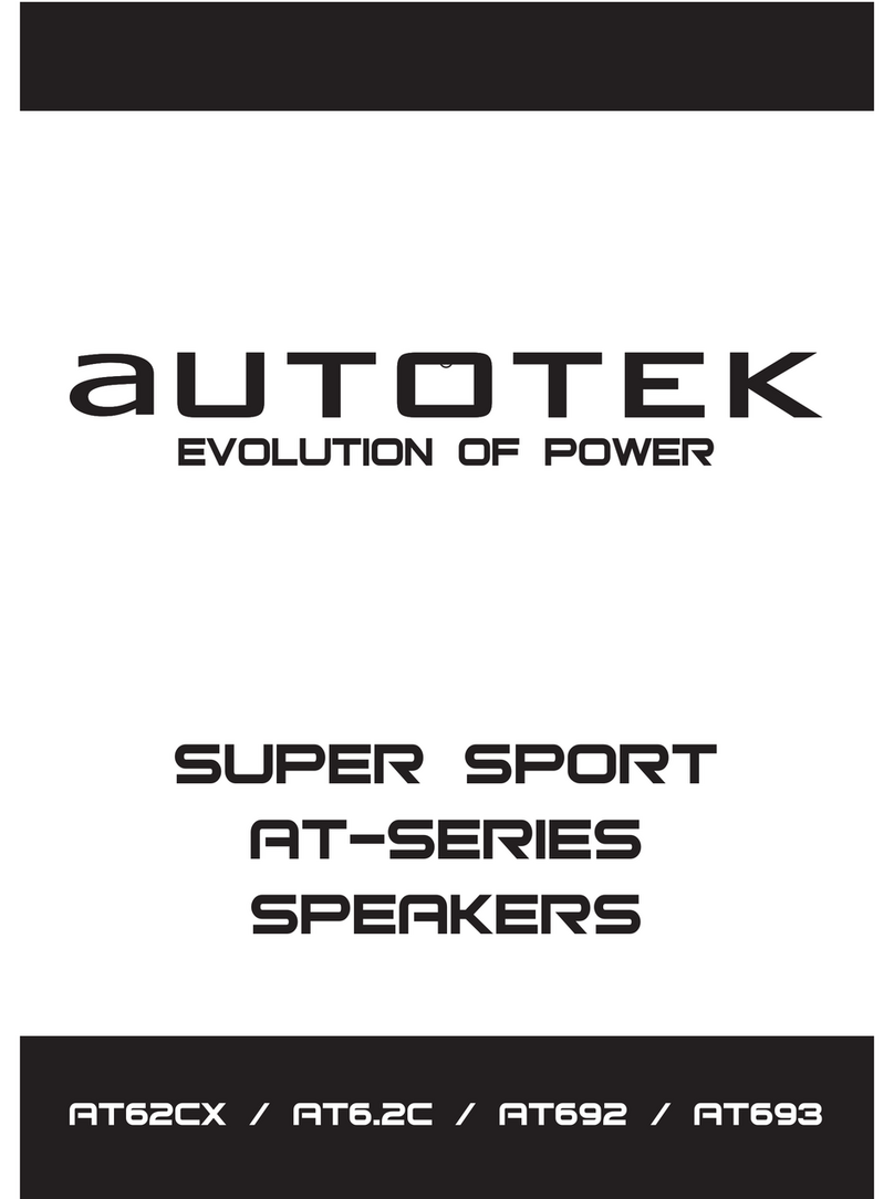Autotek SUPER SPORT AT62CX instruction manual