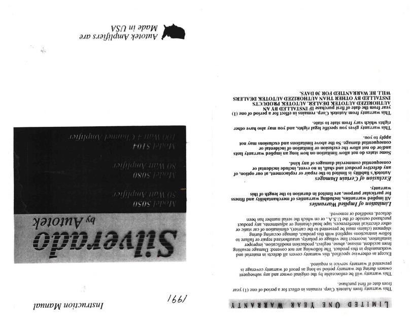 Autotek Silverado 5050 User manual