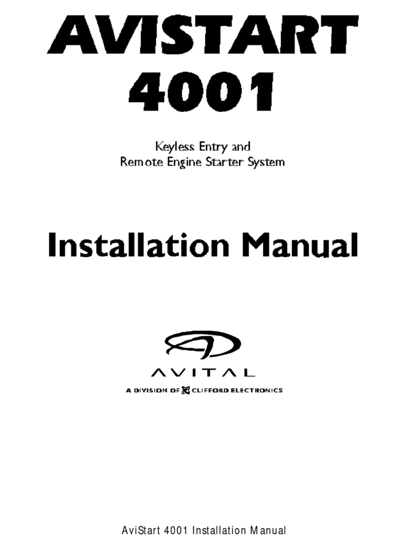 Avital Avistart 4001 installation manual