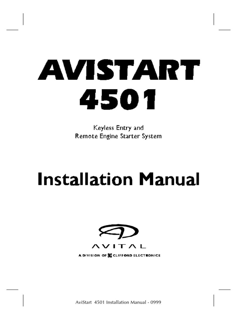 Avital AVISTART 4501 installation manual