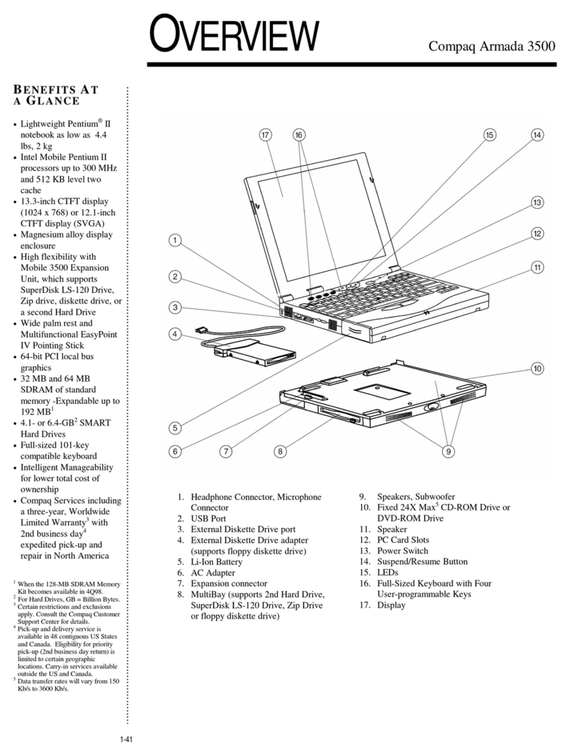 Compaq Armada 3500 User instructions