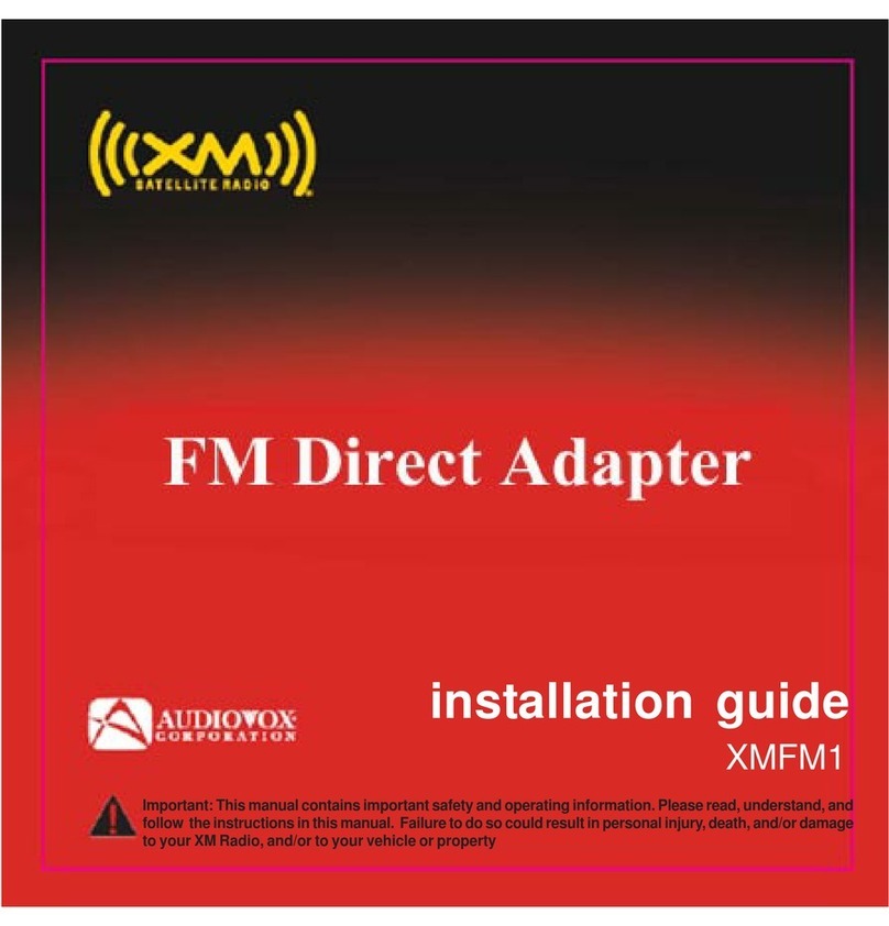 Audiovox XMFM1 installation guide
