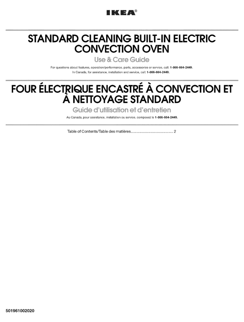 IKEA STANDARD CLEANING BUILT-INELECTRIC CONVECTION... User manual