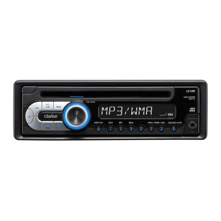 Clarion CZ109 Installation and wire connection manual
