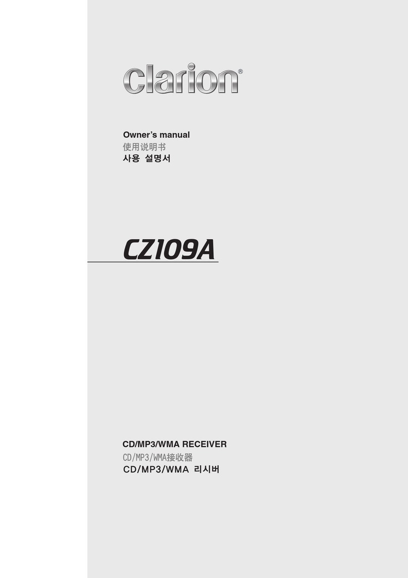 Clarion CZ109A KA User manual