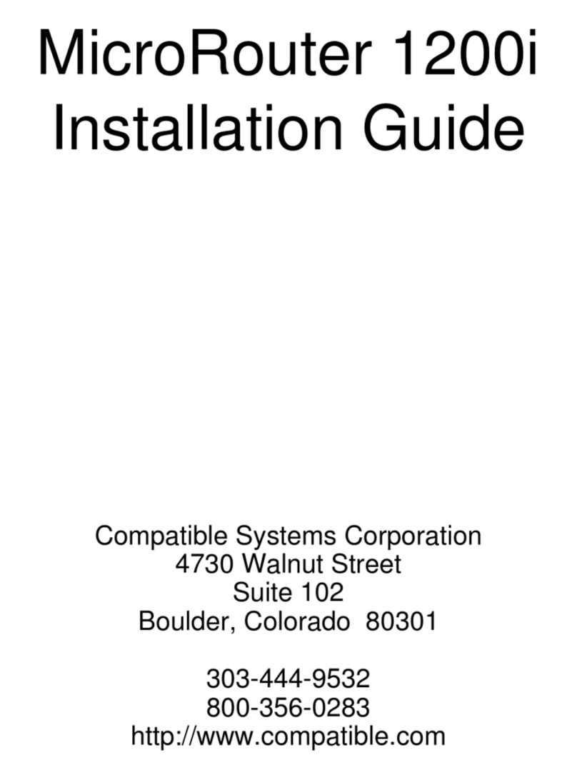 Compatible Systems MicroRouter 1200i User manual Compatible Systems MicroRouter 1200i User manual