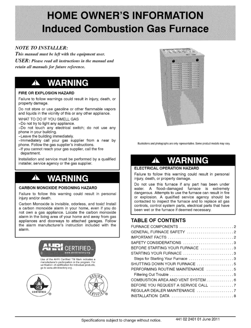 ICP Induced Combustion Gas Furnace Owner's Information