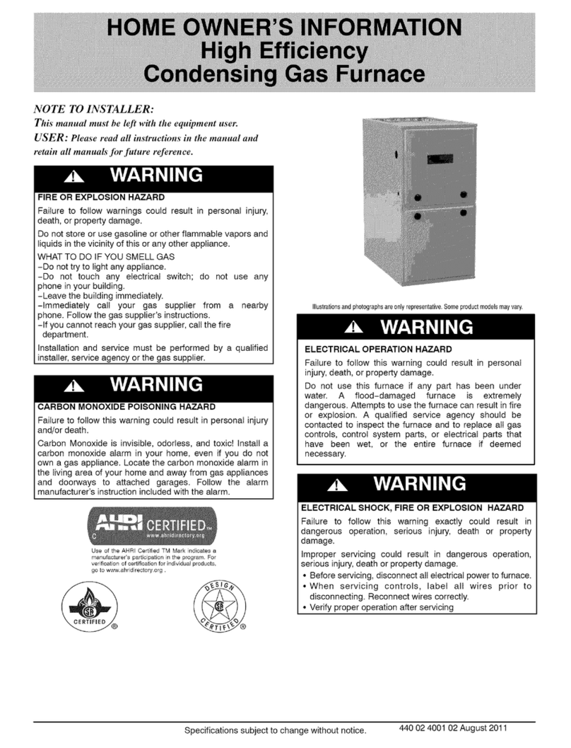 ICP GAS FURNACE Owner's Information