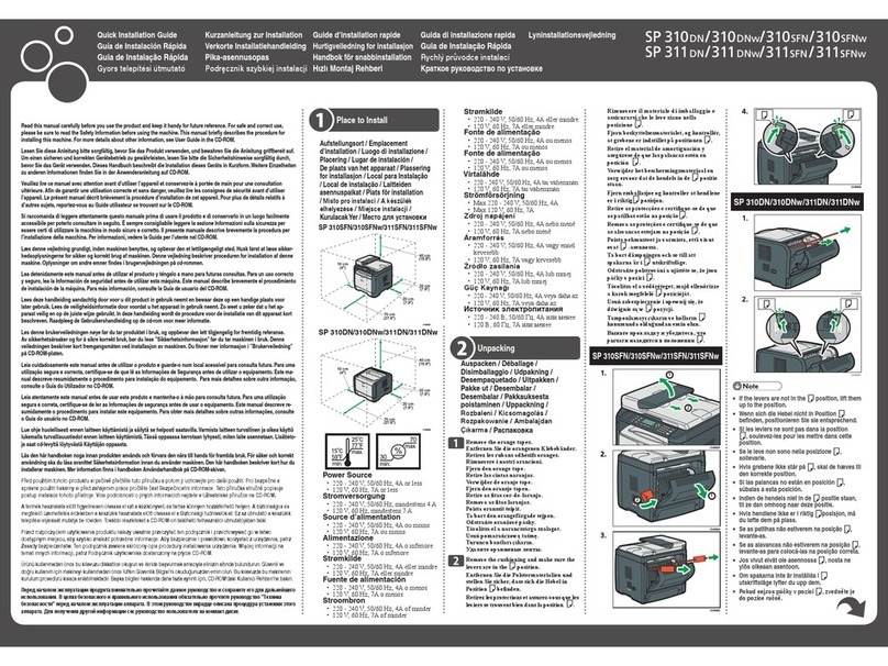 Ricoh SP 311SFNw User manual