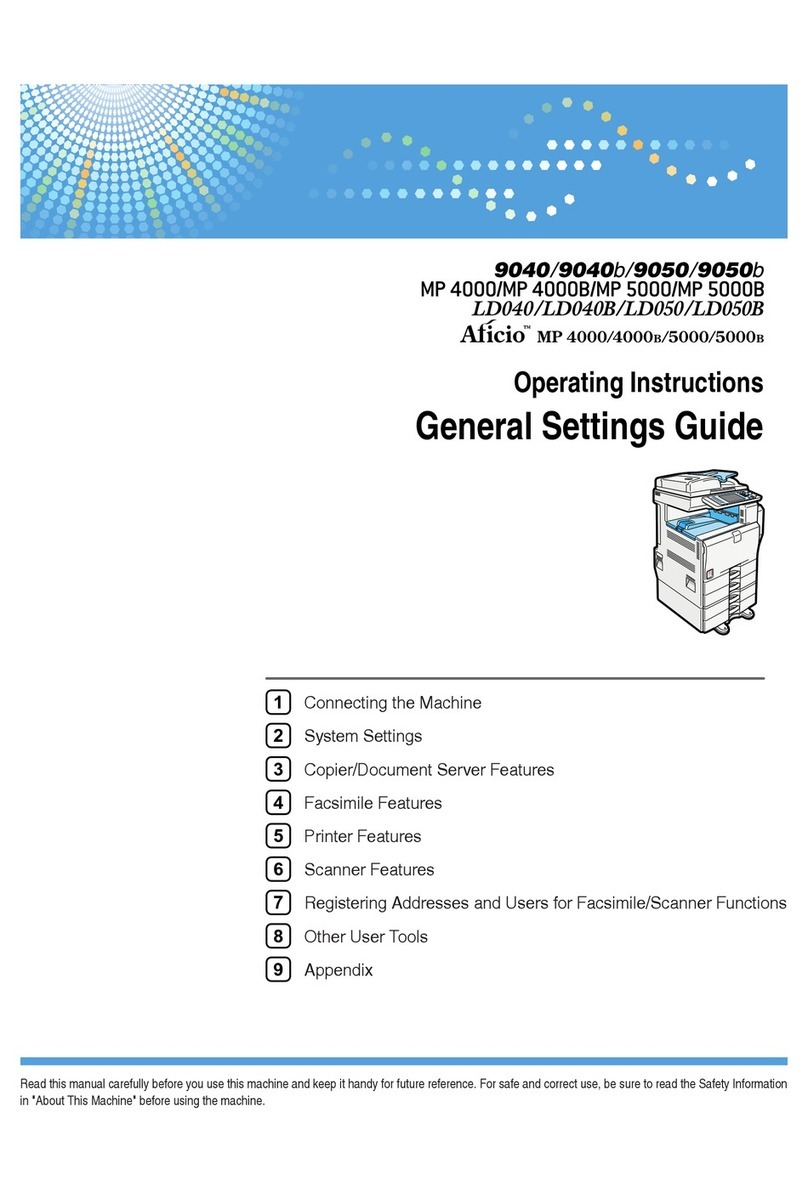 Ricoh Aficio MP 5000b User instructions