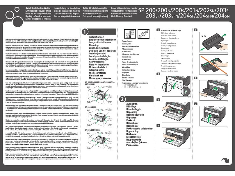 Ricoh Aficio SP 204SN User manual